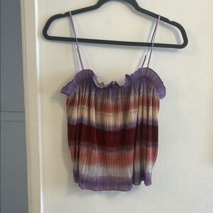 Striped Purple and Red Women's Top